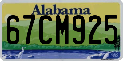 AL license plate 67CM925