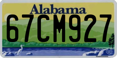 AL license plate 67CM927