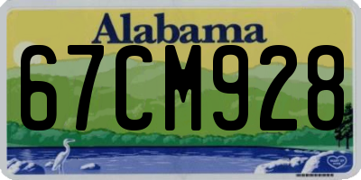 AL license plate 67CM928