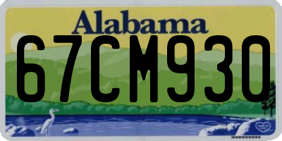 AL license plate 67CM930