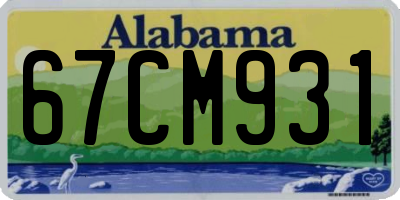 AL license plate 67CM931