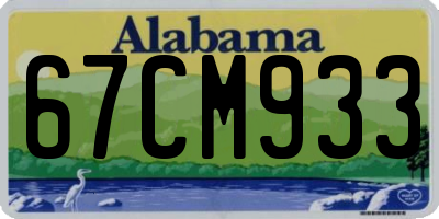 AL license plate 67CM933