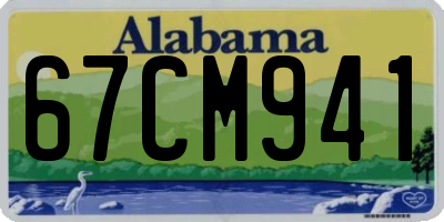 AL license plate 67CM941