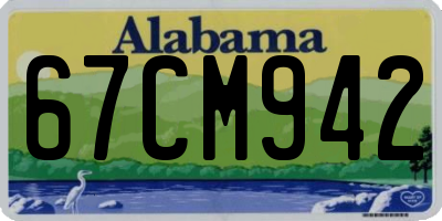 AL license plate 67CM942