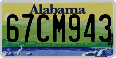 AL license plate 67CM943