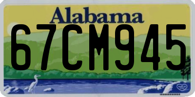 AL license plate 67CM945