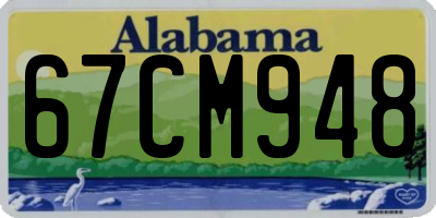 AL license plate 67CM948