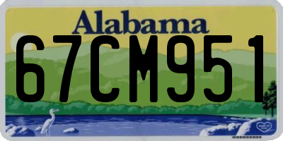 AL license plate 67CM951