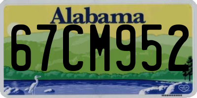 AL license plate 67CM952