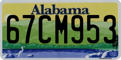 AL license plate 67CM953