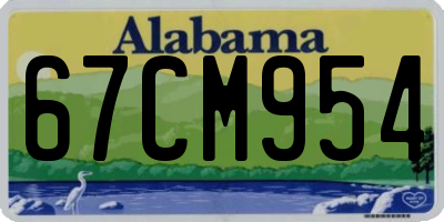 AL license plate 67CM954