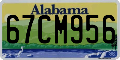 AL license plate 67CM956