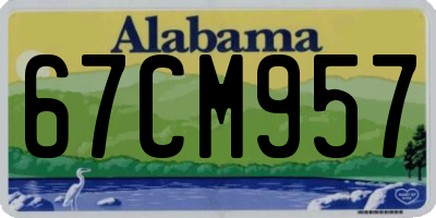 AL license plate 67CM957