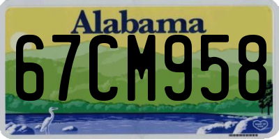 AL license plate 67CM958