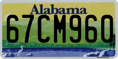 AL license plate 67CM960
