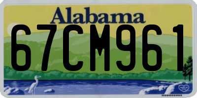 AL license plate 67CM961