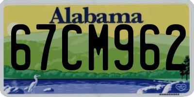 AL license plate 67CM962