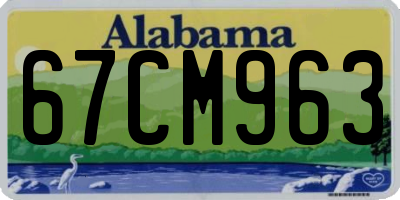 AL license plate 67CM963