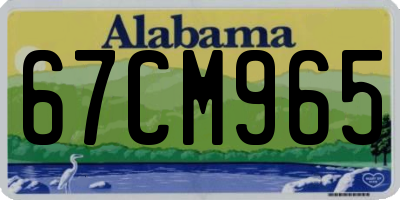 AL license plate 67CM965