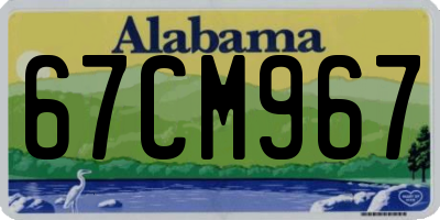 AL license plate 67CM967