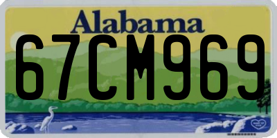 AL license plate 67CM969