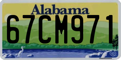 AL license plate 67CM971