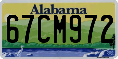 AL license plate 67CM972