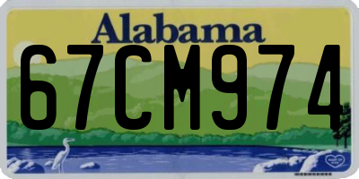 AL license plate 67CM974
