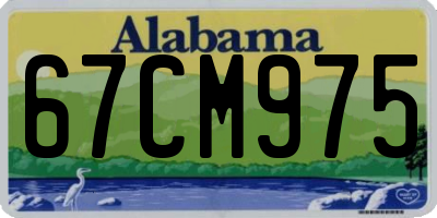 AL license plate 67CM975
