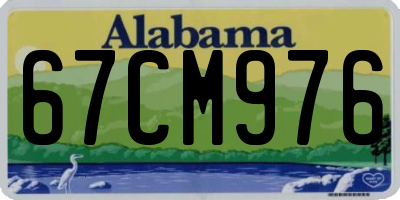 AL license plate 67CM976