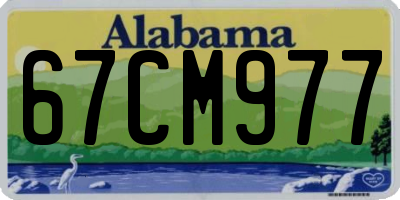 AL license plate 67CM977