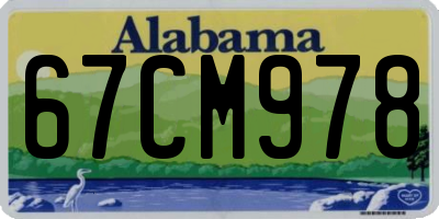 AL license plate 67CM978
