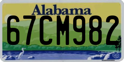 AL license plate 67CM982
