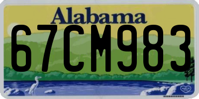 AL license plate 67CM983