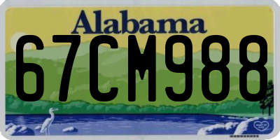 AL license plate 67CM988