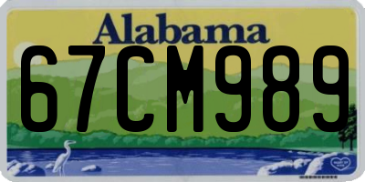 AL license plate 67CM989