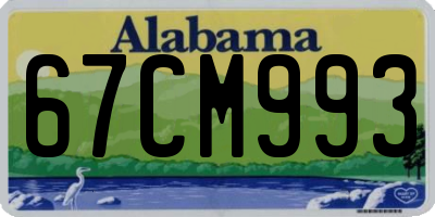 AL license plate 67CM993