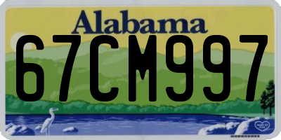 AL license plate 67CM997