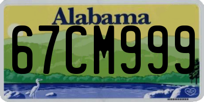 AL license plate 67CM999