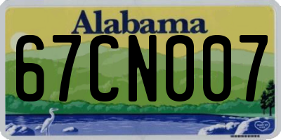 AL license plate 67CN007
