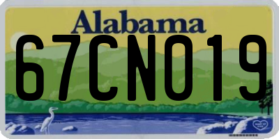 AL license plate 67CN019