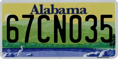 AL license plate 67CN035