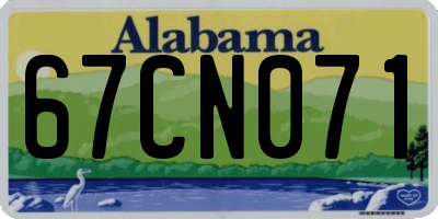 AL license plate 67CN071