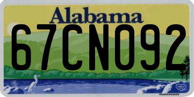 AL license plate 67CN092