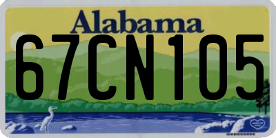 AL license plate 67CN105