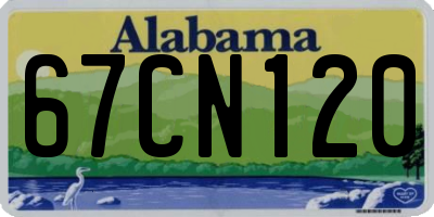 AL license plate 67CN120