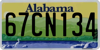 AL license plate 67CN134
