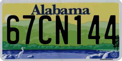 AL license plate 67CN144