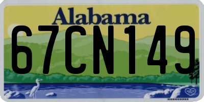 AL license plate 67CN149