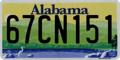 AL license plate 67CN151